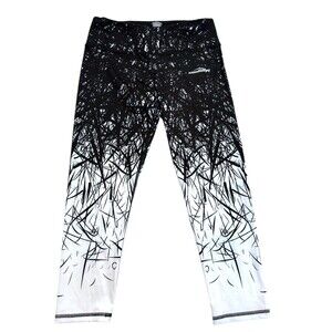 COOLOMG Yoga Running Pants Printed Compression Leggings Workout Women's Medium